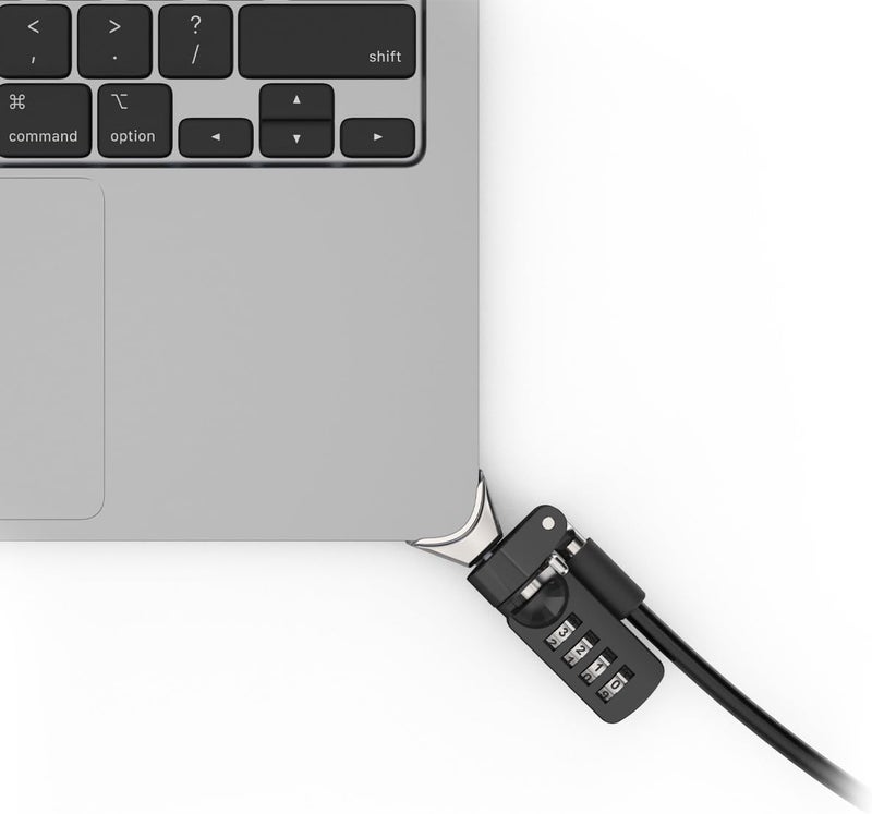 Compulocks Ledge Lock Adapter for MacBook Air 15 Inch M2 M3 M4 - Combination Cable Lock, Durable Anti-Theft Security for Laptop, Office, and Home Use - Silver - Image 3